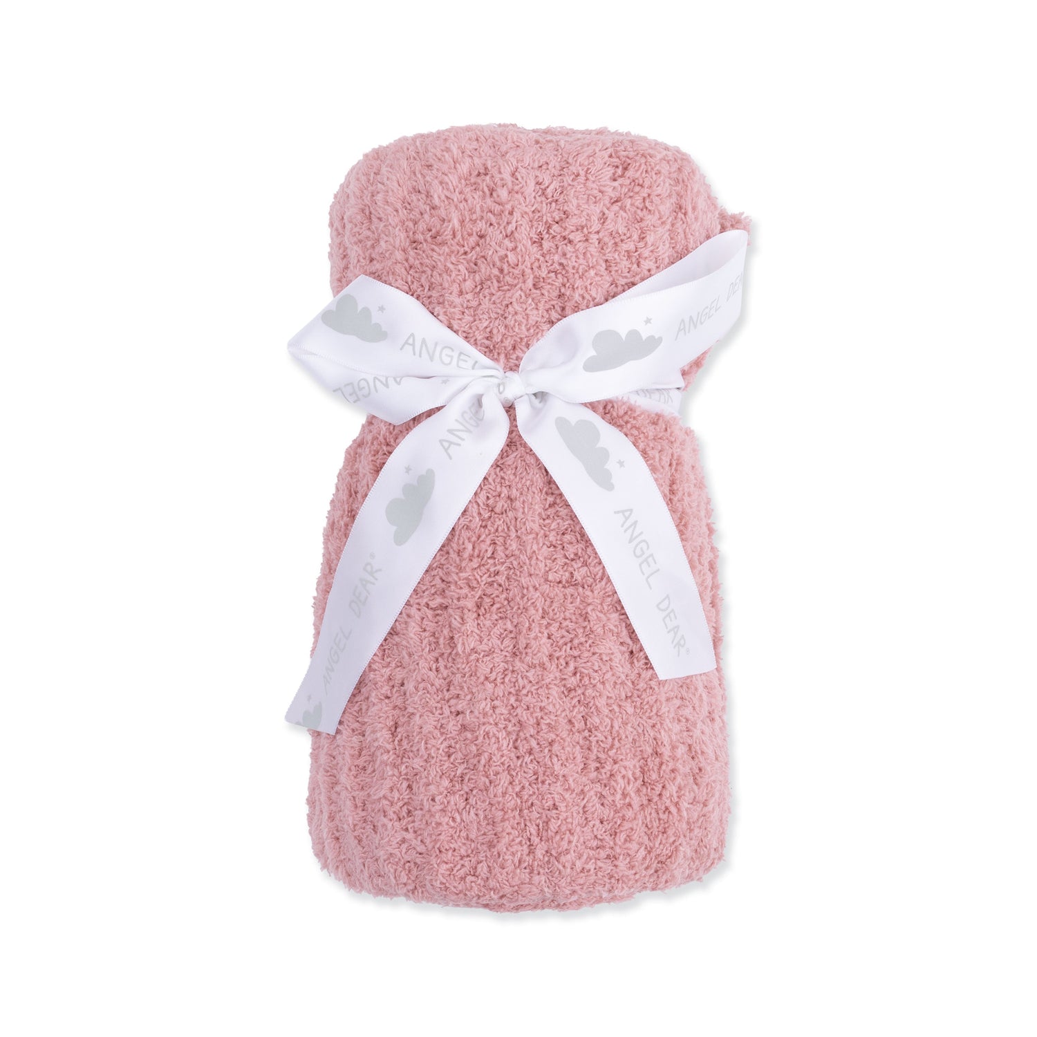 Angel Dear Chenille - Rose Blanket with Striped Texture