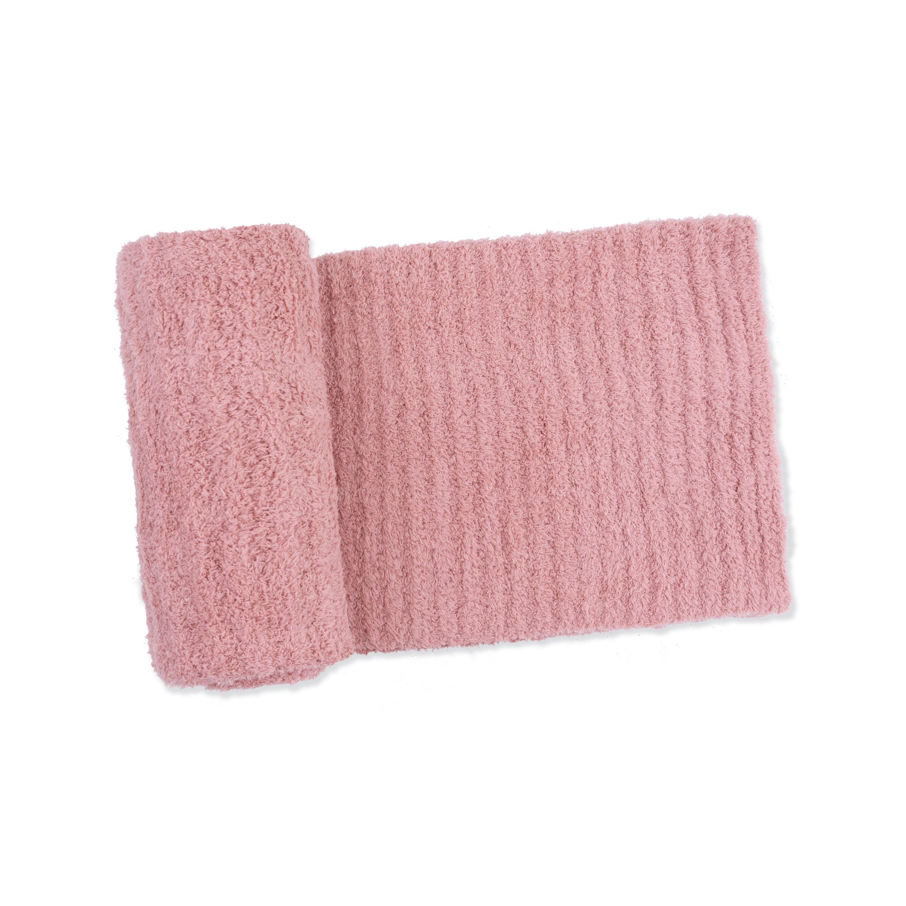 Angel Dear Chenille - Rose Blanket with Striped Texture