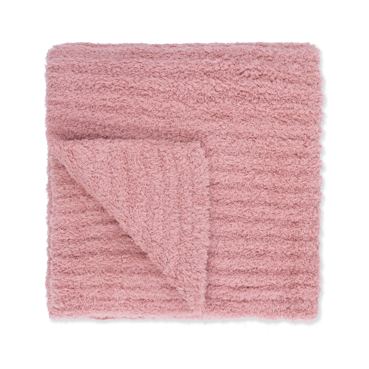Angel Dear Chenille - Rose Blanket with Striped Texture