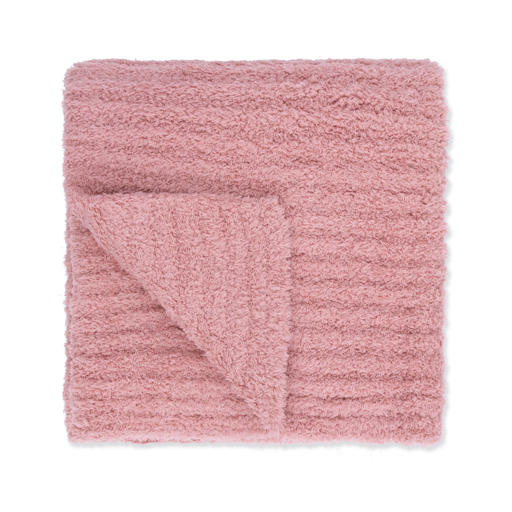 Angel Dear Chenille - Rose Blanket with Striped Texture