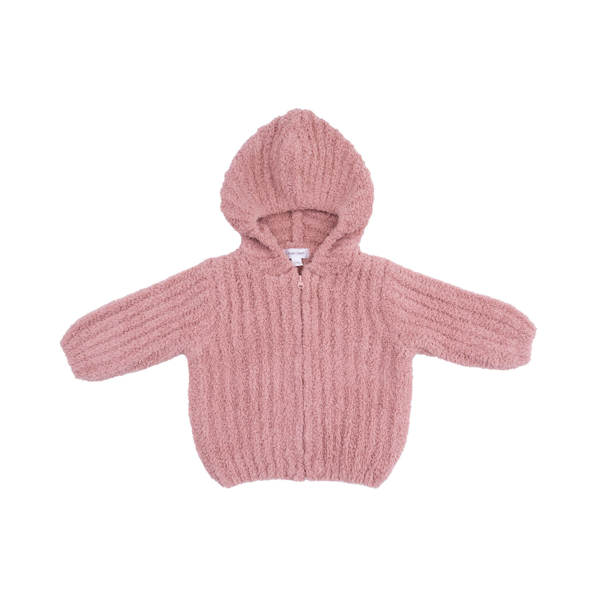 Angel Dear Chenille - Rose Hooded Jacket with Striped Texture