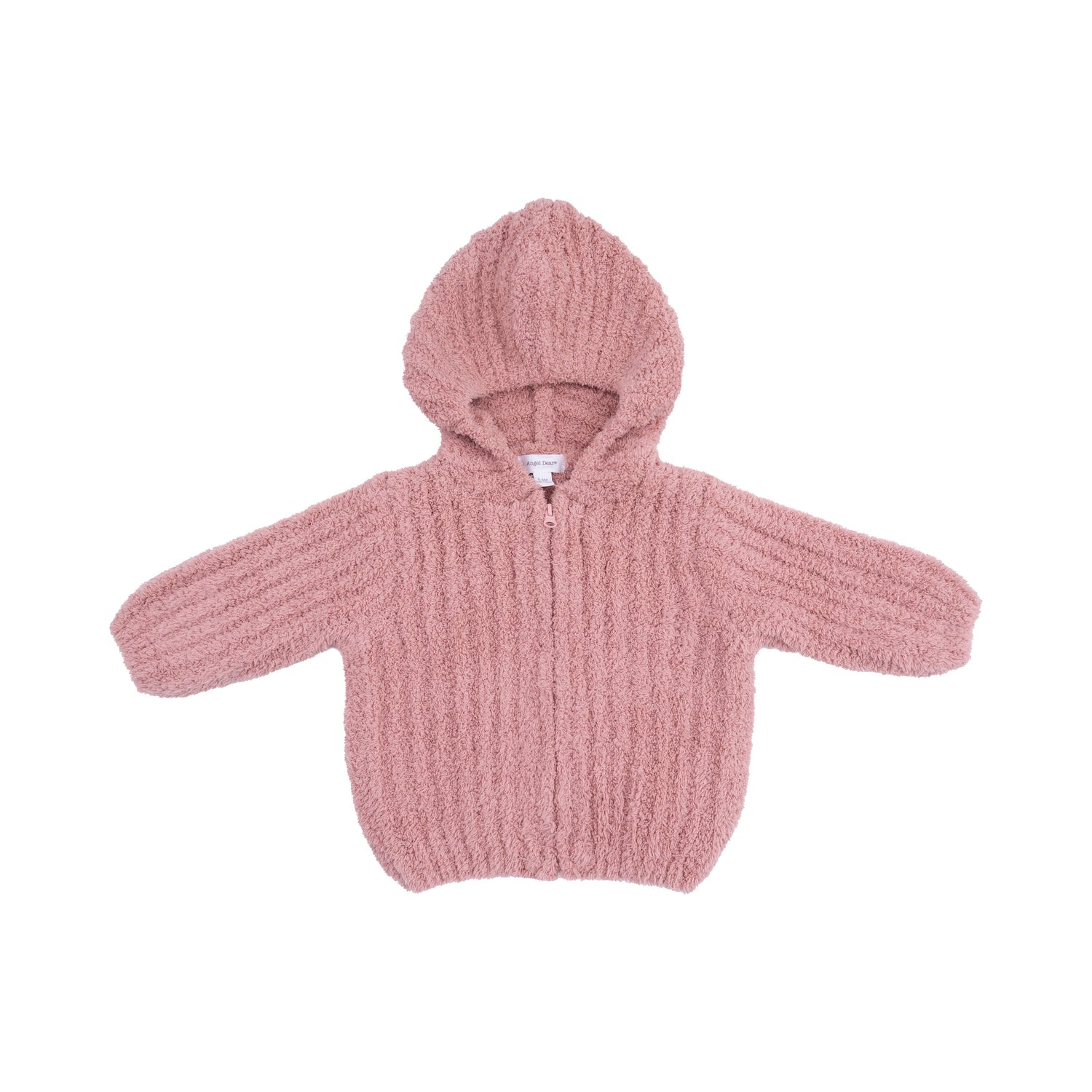 Angel Dear Chenille - Rose Hooded Jacket with Striped Texture