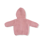 Angel Dear Chenille - Rose Hooded Jacket with Striped Texture