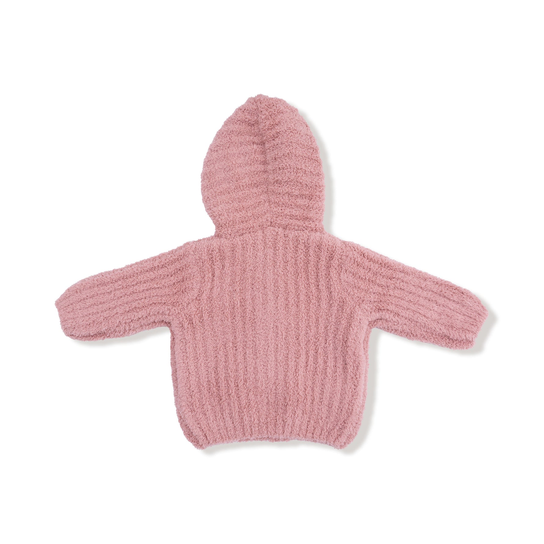 Angel Dear Chenille - Rose Hooded Jacket with Striped Texture