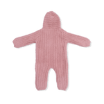 Angel Dear Chenille - Rose Hooded Romper with Striped Texture - 