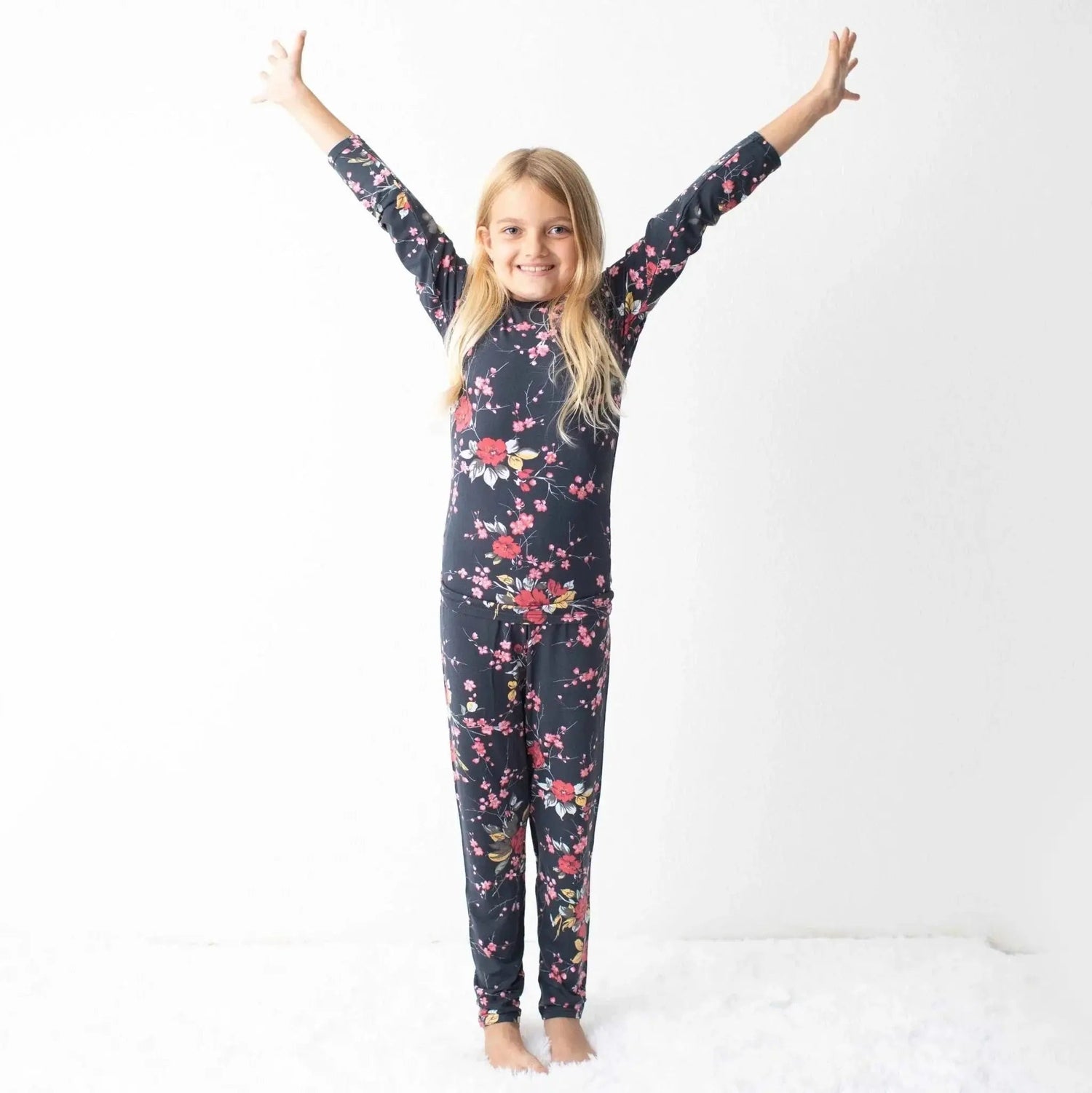 Cherry Blossom Black Pajama - Child, Baby & Toddler Clothing, Toddler, Happiness, Overall | Everetts Place