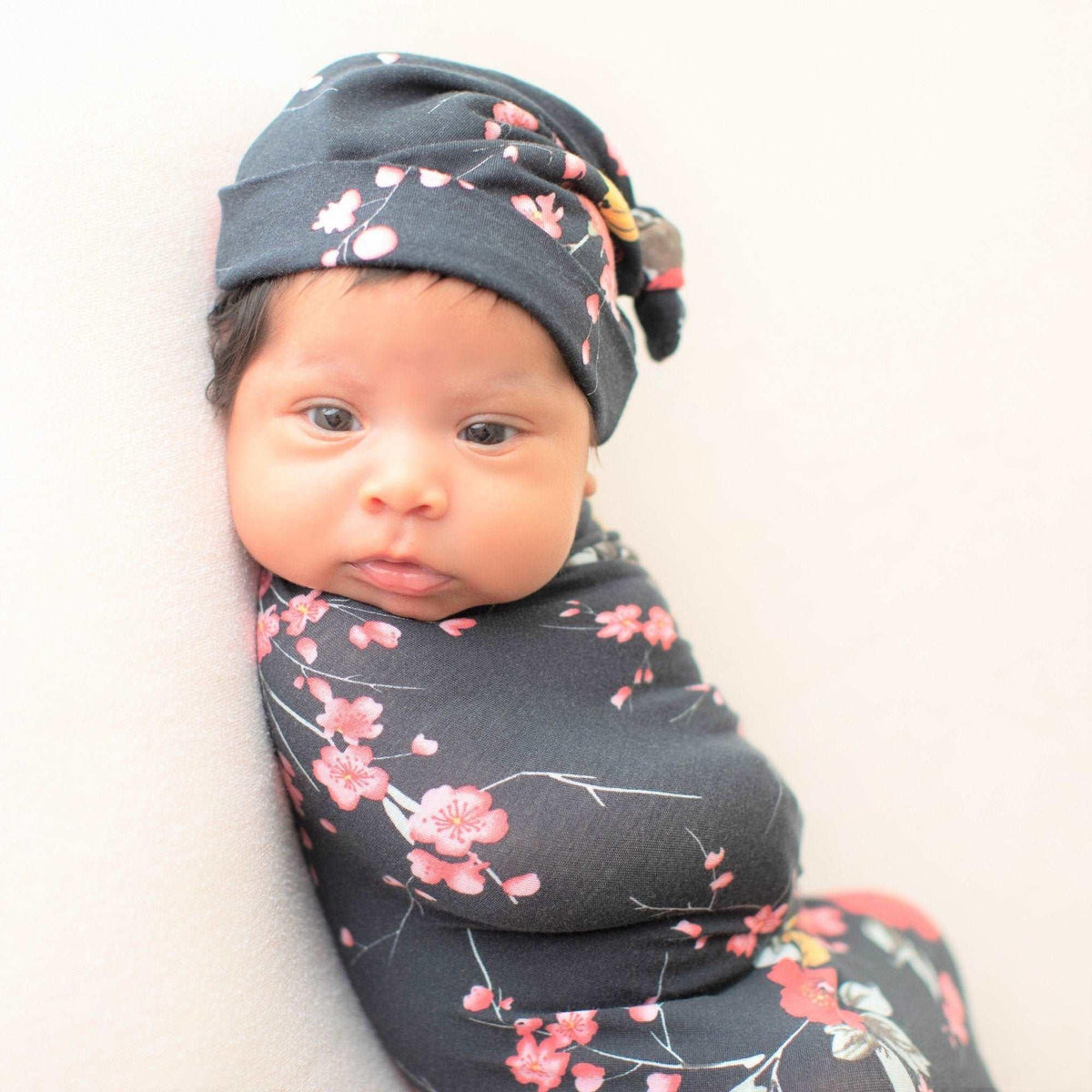 Micromodal Spandex Swaddle Blanket - Cherry Blossom by Bestaroo