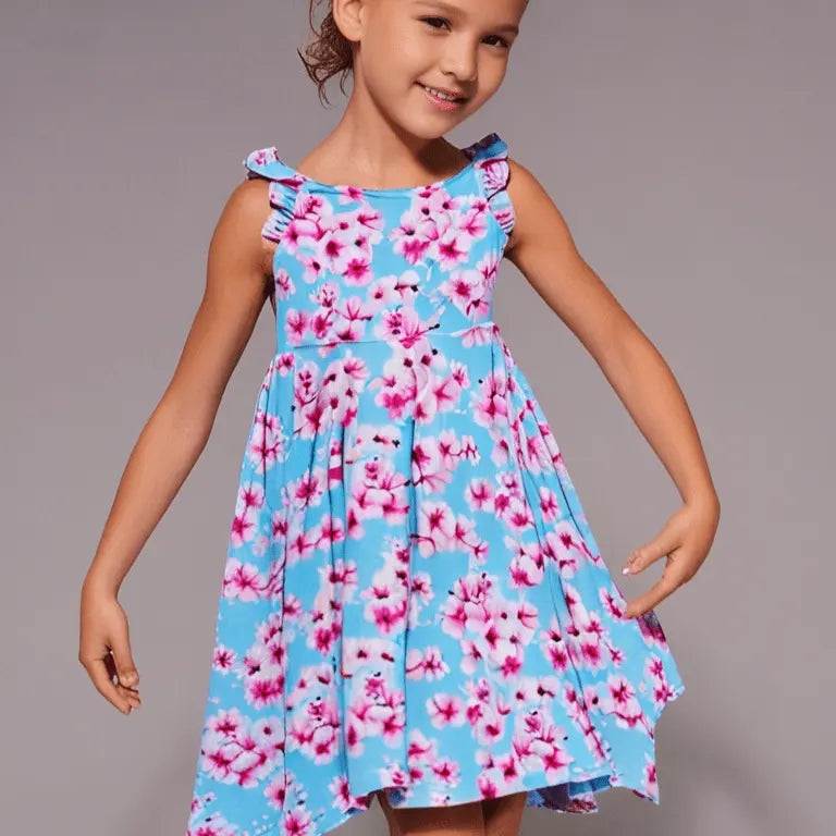 Sweet Bamboo Cherry Blossom Racerback Dress - 