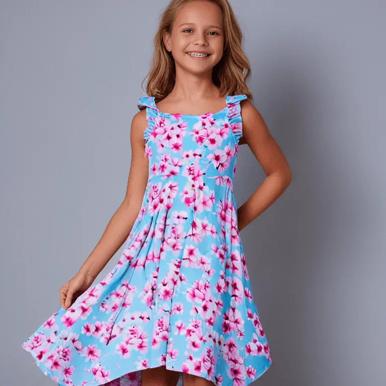Sweet Bamboo Cherry Blossom Racerback Dress - 