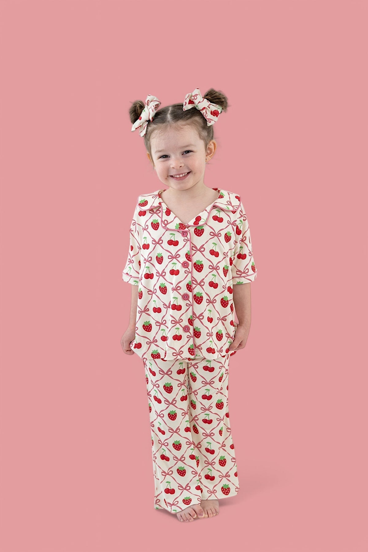 DREAM BIG LITTLE CO Cherry Bow Berry Dream Girls Flare Set For Baby Toddler OutfitEveretts Place