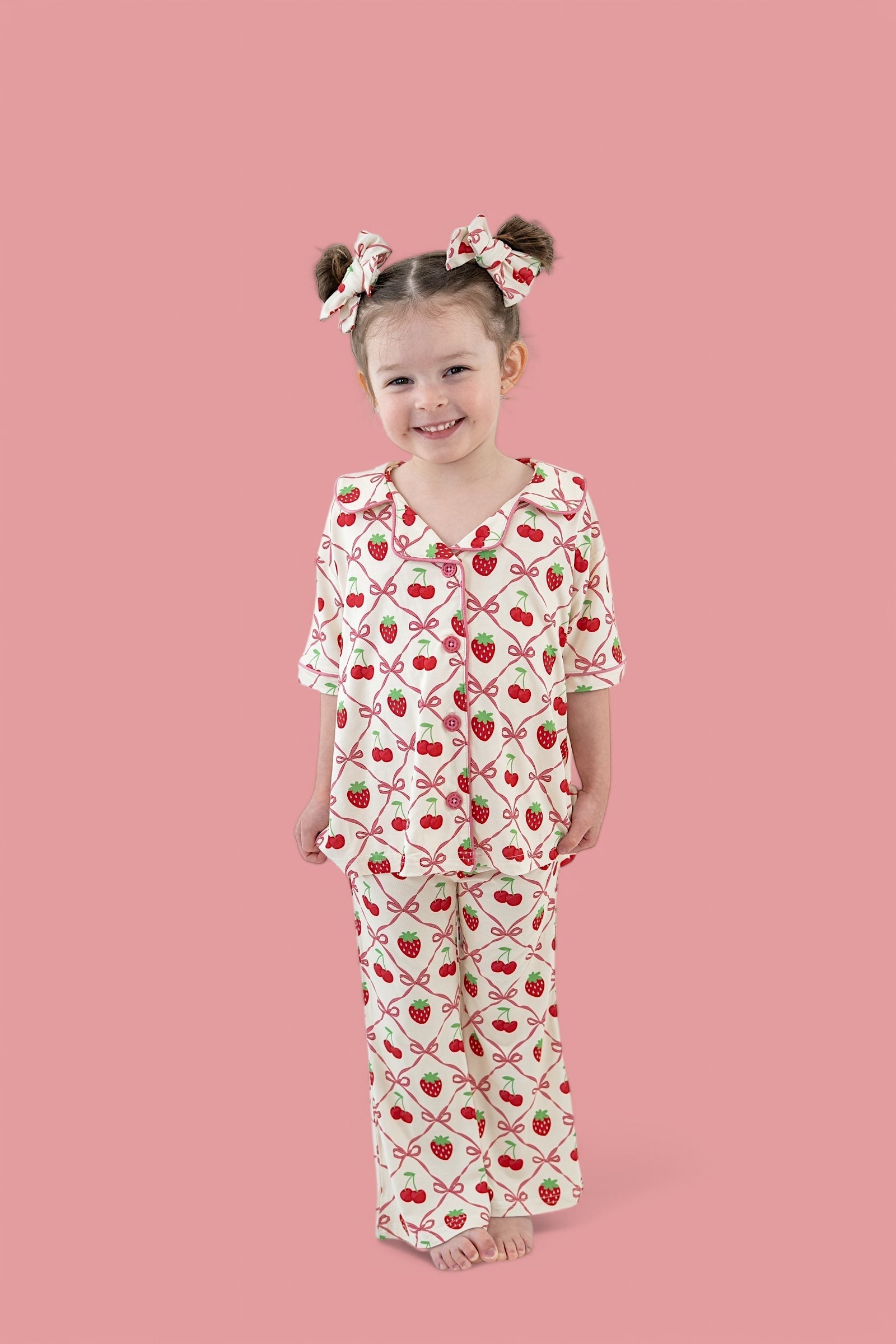DREAM BIG LITTLE CO Cherry Bow Berry Dream Girls Flare Set For Baby Toddler OutfitEveretts Place