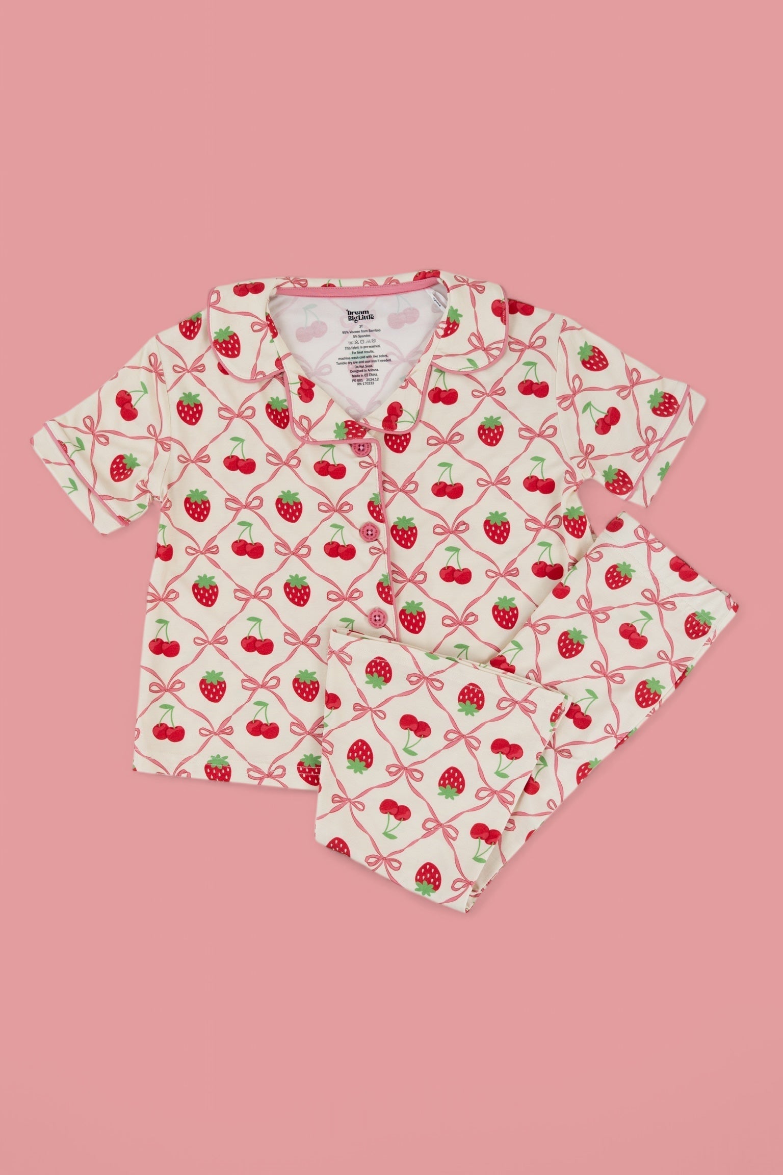 DREAM BIG LITTLE CO Cherry Bow Berry Dream Girls Flare Set For Baby Toddler OutfitEveretts Place