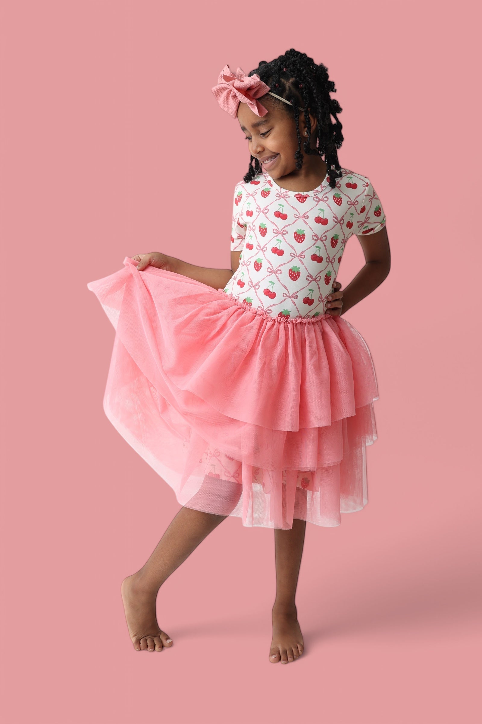 DREAM BIG LITTLE CO CHERRY BOW BERRY DREAM TUTU DRESSEveretts Place