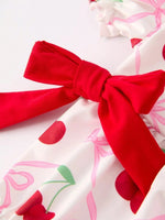 Rylee Faith Designs Cherry Bow Girls Romper Stylish and Comfortable Playwear - Everetts Place Boutique - 