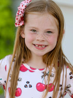 Rylee Faith Designs Cherry Bow Hairpin Elegant Hair Accessory for Stylish Hairstyles - Everetts Place Boutique - 