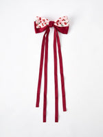 Rylee Faith Designs Cherry Bow Ribbon 4.5 Inch Hairpin - Everetts Place Boutique - 