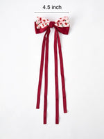 Rylee Faith Designs Cherry Bow Ribbon 4.5 Inch Hairpin - Everetts Place Boutique - 
