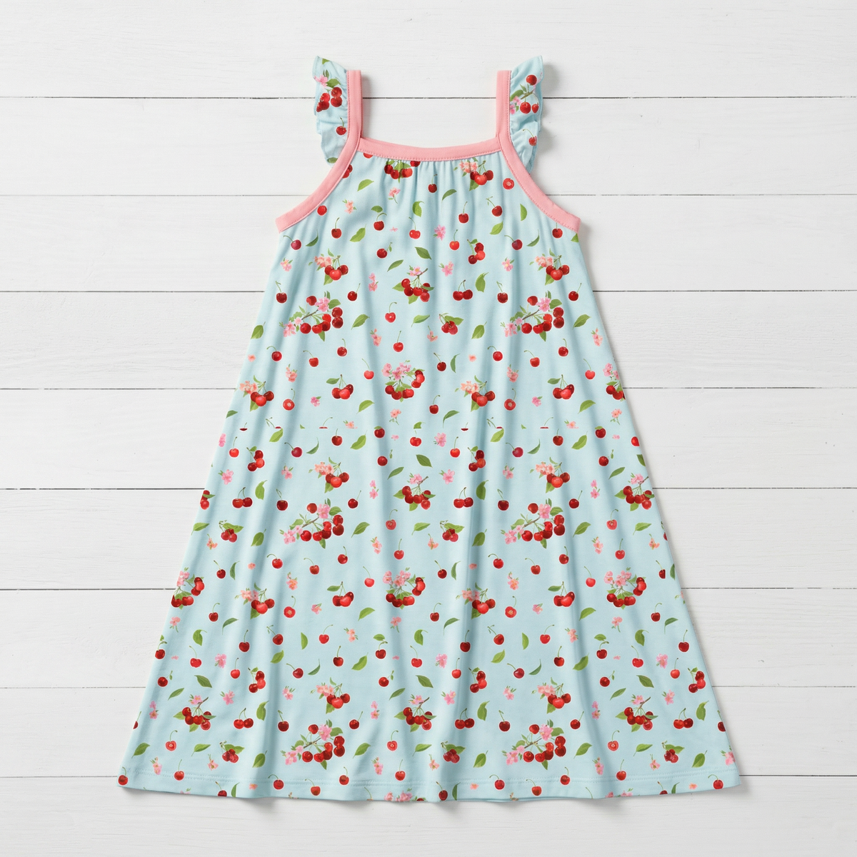 Cherry Kiss Flutter Sleeve Dress by Bestaroo