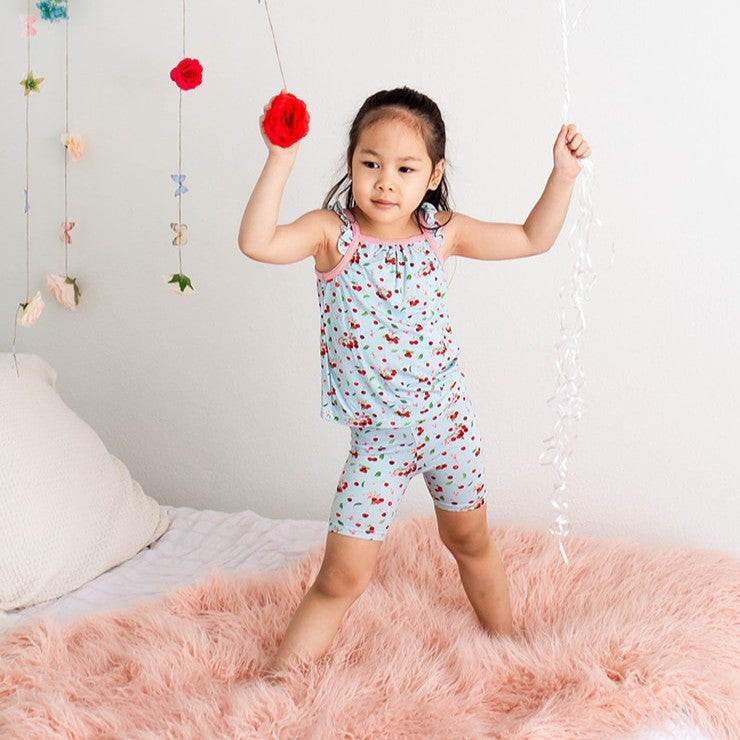 Cherry Kiss Flutter Tank & Shorts by Bestaroo