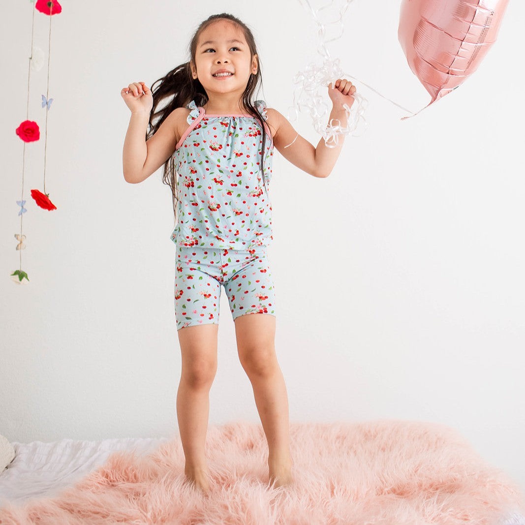 Cherry Kiss Flutter Tank & Shorts by Bestaroo