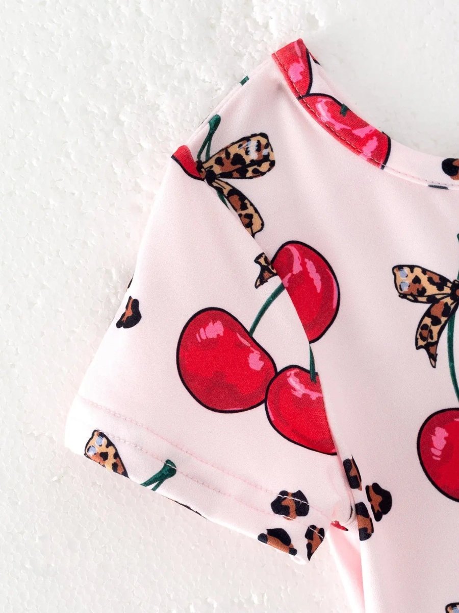 Rylee Faith Designs Cherry Milk Silk Girls Dress for Special Occasions and Everyday Wear - Everetts Place Boutique - 