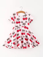 Rylee Faith Designs Cherry Milk Silk Girls Dress for Special Occasions and Everyday Wear - Everetts Place Boutique - 
