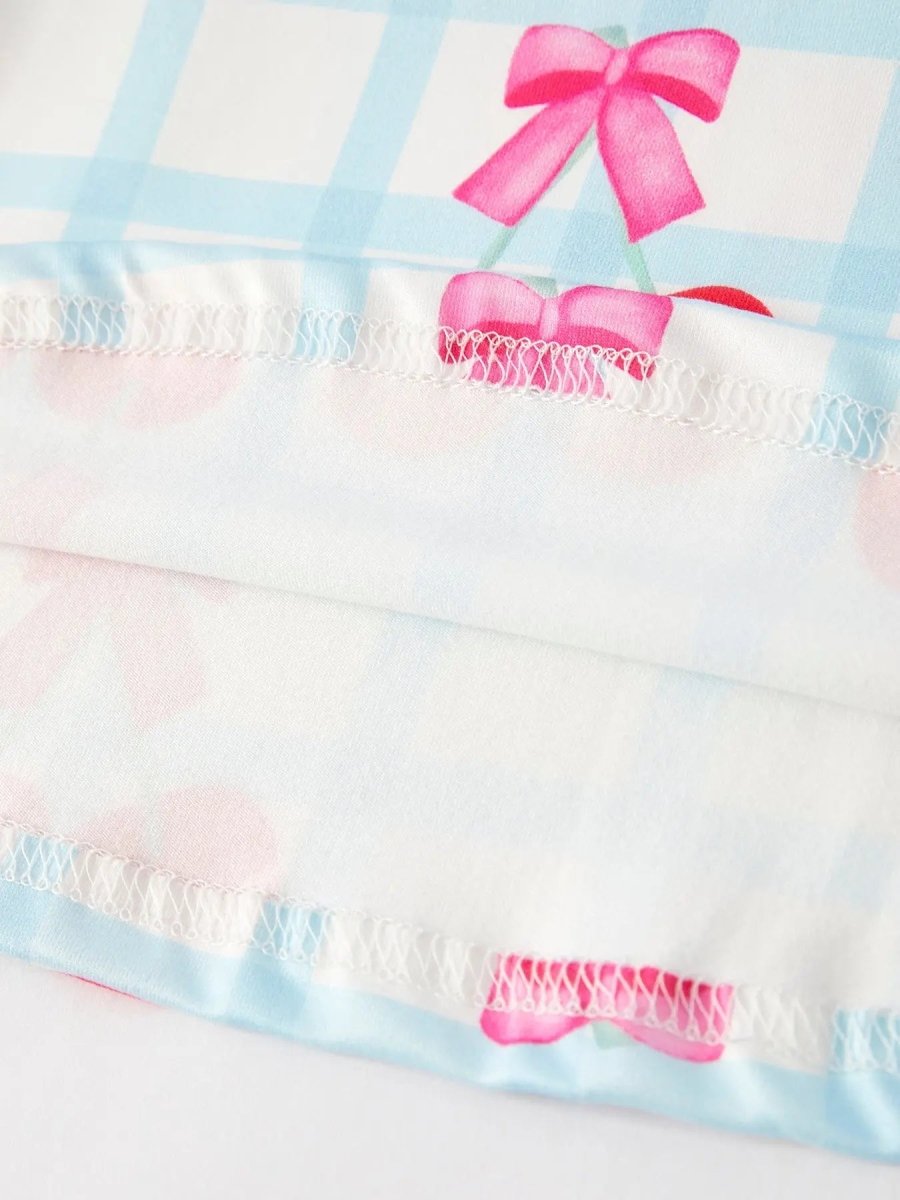 Rylee Faith Designs Cherry Plaid Girls Dress - Everetts Place Boutique - 