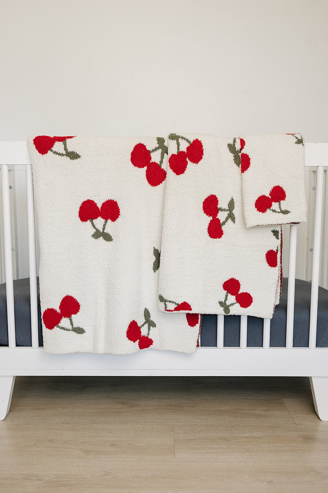 Mebie Baby Cherry Plush Blanket For Family Soft Lightweight Breathable Three Sizes - 
