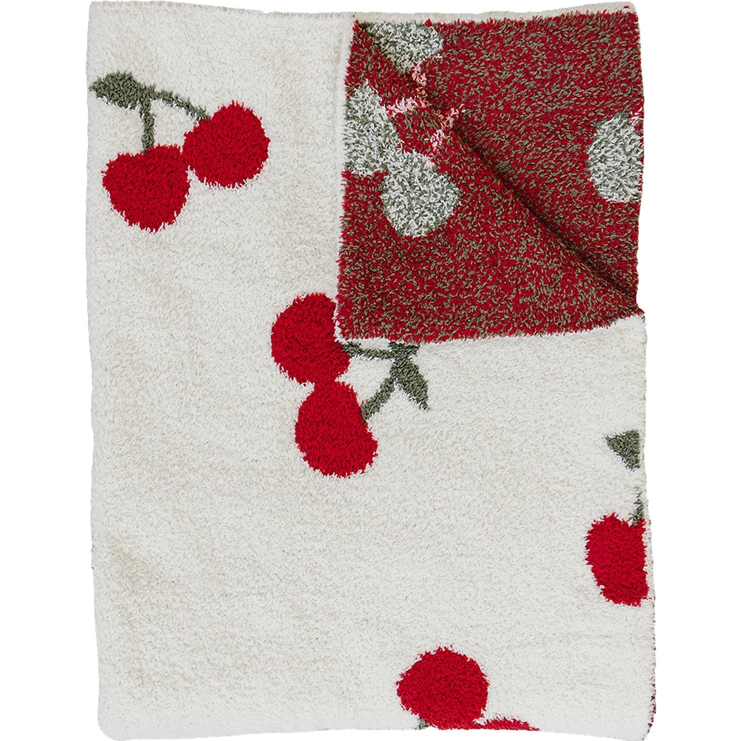 Cherry Plush Blanket - Red, Creative arts, Berry, Fruit, Wool | Everetts Place