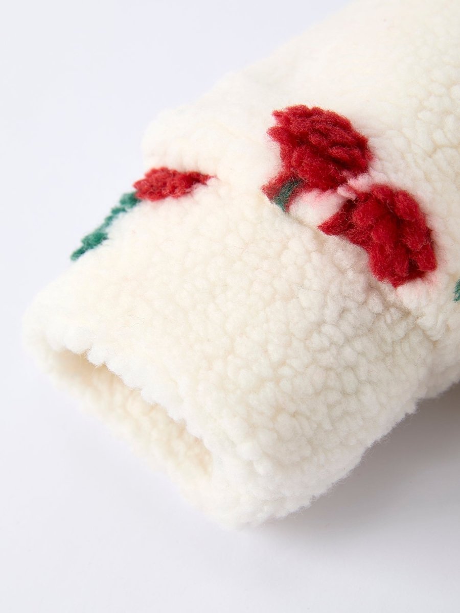 Rylee Faith Designs Cherry Plush Jacket for Girls – Zip - Up Winter Coat - 