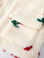 Rylee Faith Designs Cherry Plush Jacket for Girls – Zip - Up Winter Coat - 