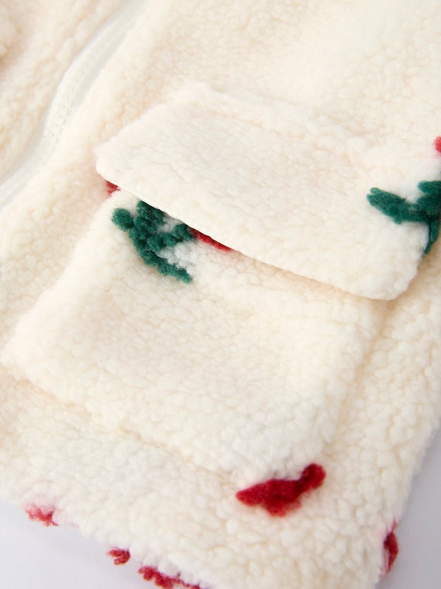 Rylee Faith Designs Cherry Plush Jacket for Girls – Zip - Up Winter Coat - 