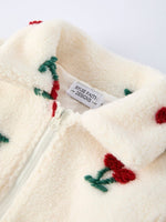 Rylee Faith Designs Cherry Plush Jacket for Girls – Zip - Up Winter Coat - 