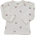 Mebie Baby Cherry Pointelle Long Sleeve Tee For Baby By Mebie Baby - 