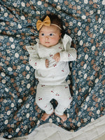Mebie Baby Cherry Ruffle French Terry Set - 