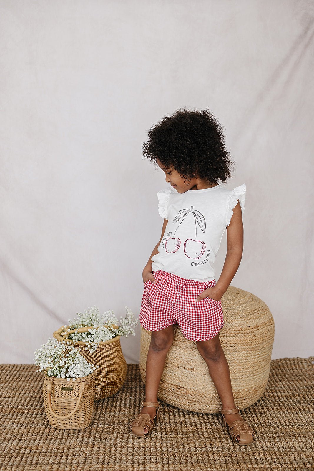 Mebie Baby Cherry Ruffle Tee - 