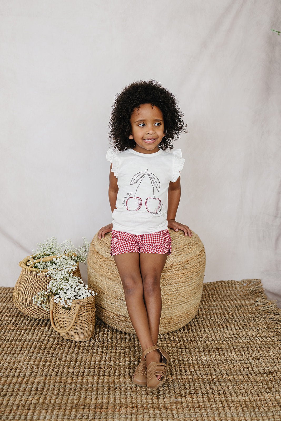 Mebie Baby Cherry Ruffle Tee - 