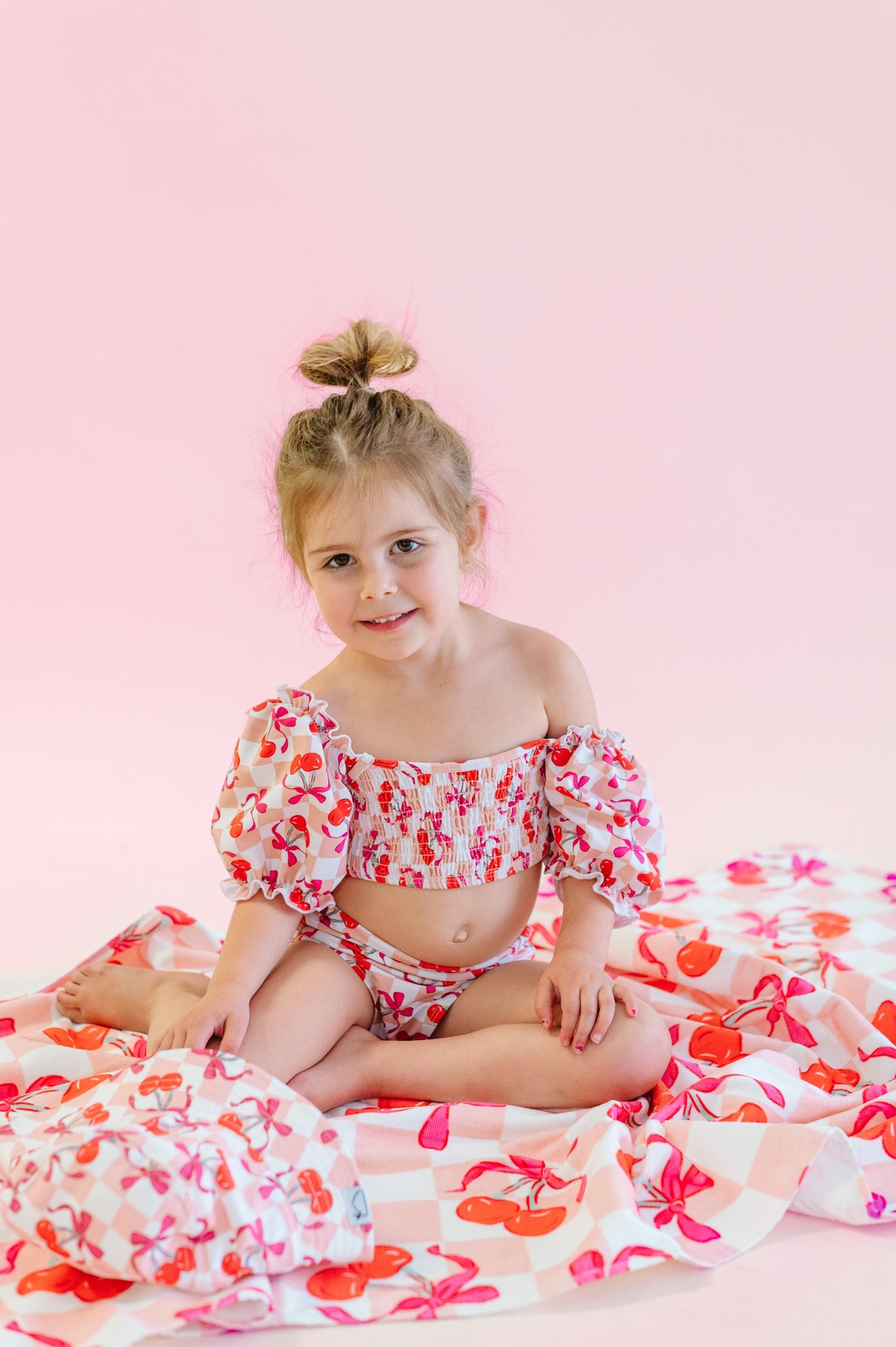 DREAM BIG LITTLE CO Cherry Sweet Checkers Dream Towel 31.5 By 63 Inch Cotton Beach TowelEveretts Place