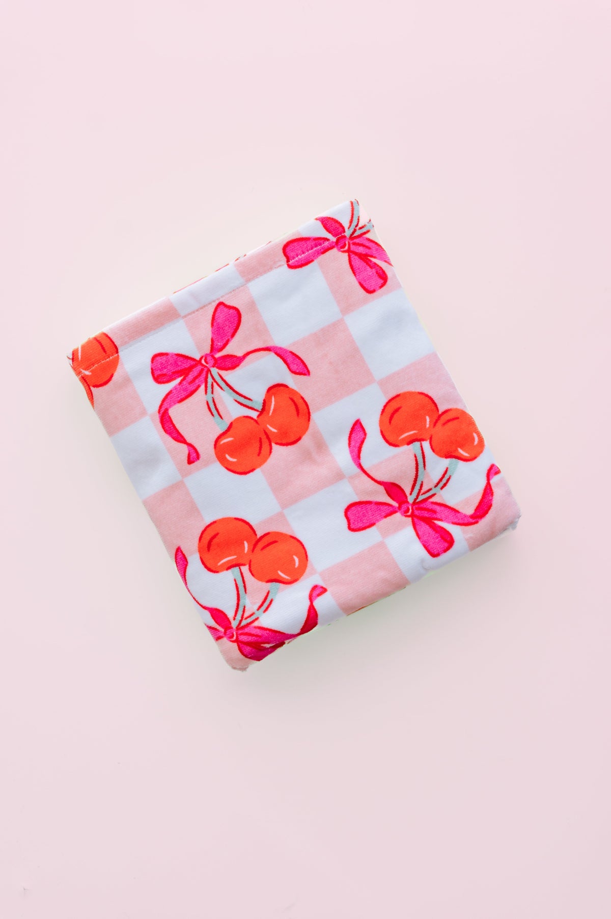 DREAM BIG LITTLE CO Cherry Sweet Checkers Dream Towel 31.5 By 63 Inch Cotton Beach TowelEveretts Place