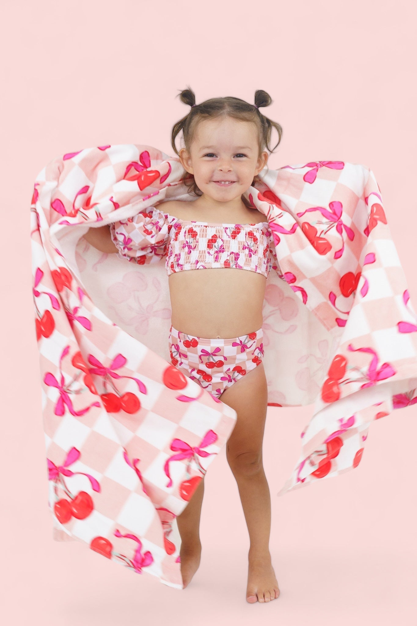 DREAM BIG LITTLE CO Cherry Sweet Checkers Dream Towel 31.5 By 63 Inch Cotton Beach TowelEveretts Place