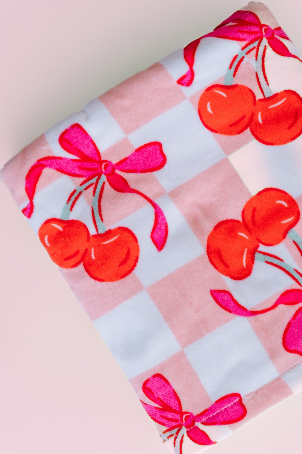 DREAM BIG LITTLE CO Cherry Sweet Checkers Dream Towel 31.5 By 63 Inch Cotton Beach TowelEveretts Place