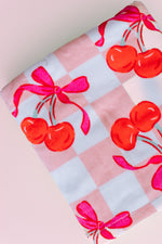 DREAM BIG LITTLE CO Cherry Sweet Checkers Dream Towel 31.5 By 63 Inch Cotton Beach TowelEveretts Place