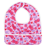 Texas Tushies Cherrylicious Baby Bib with Flip Design and Pocket for Messy Eaters - 