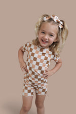 CHESTNUT CHECKERS DREAM BOW HAIR CLIPS - Baby & Toddler Clothing, Facial expression, Child, Blond, Brown hair | Everetts Place
