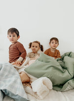 Little Mae & Co Chestnut Gingham Quilted Blanket For Toddlers Crib Bedding - Everetts Place Boutique - 