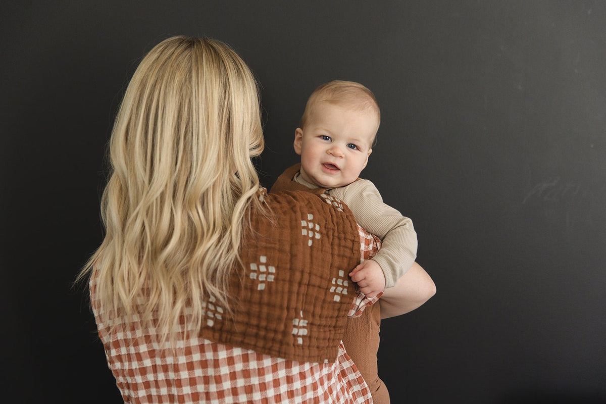 Mebie Baby Chestnut Textile Muslin Burp Cloth Soft Mebie Baby - 