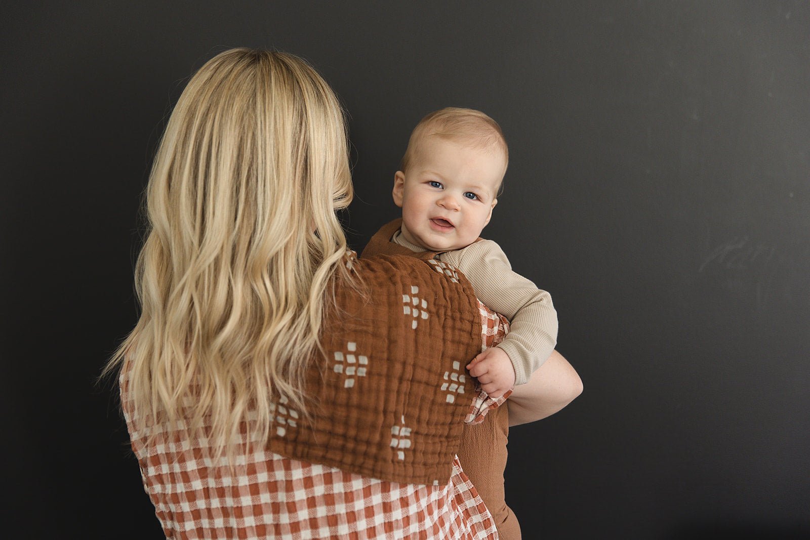 Mebie Baby Chestnut Textile Muslin Burp Cloth Soft Mebie Baby - 