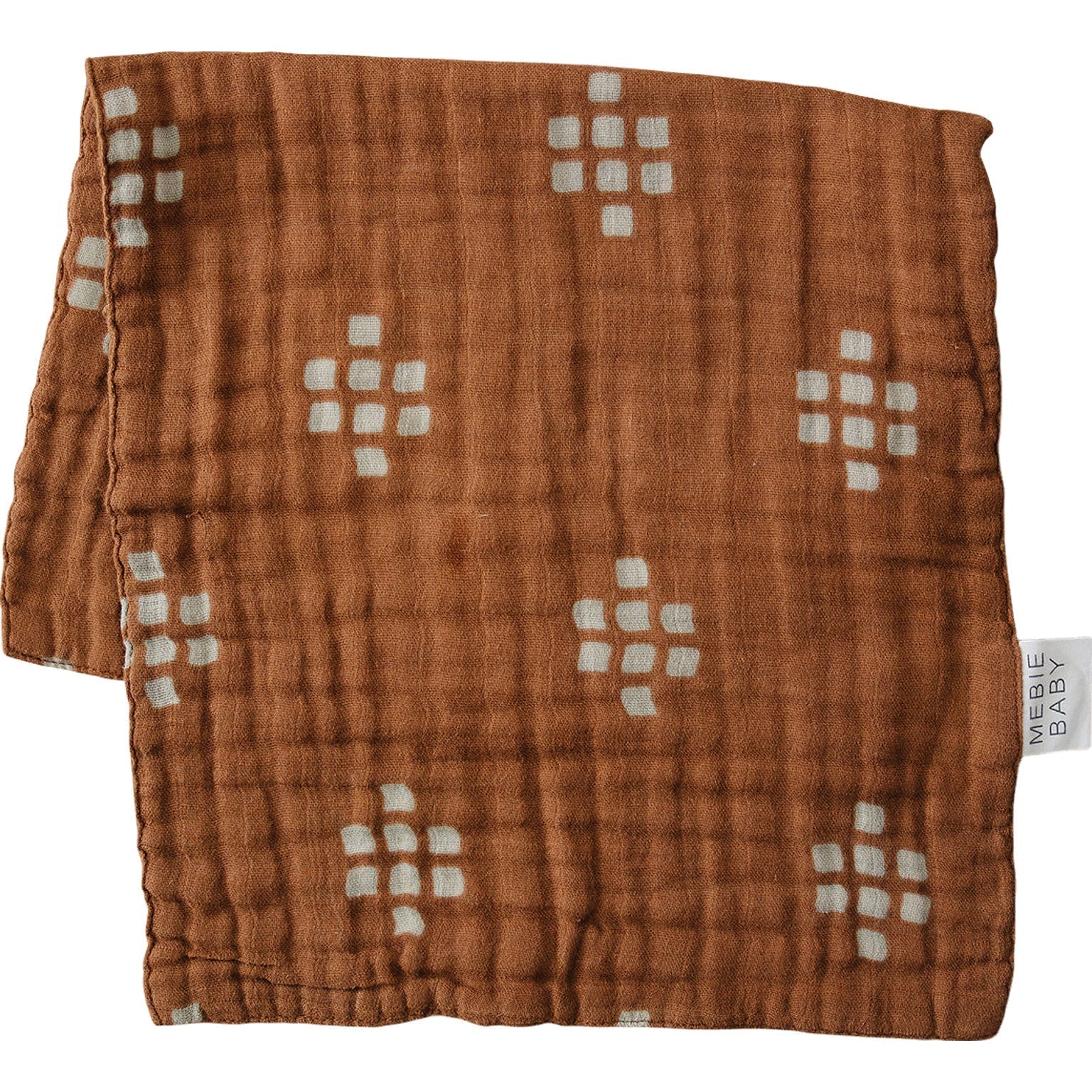Mebie Baby Chestnut Textile Muslin Burp Cloth Soft Mebie Baby - 