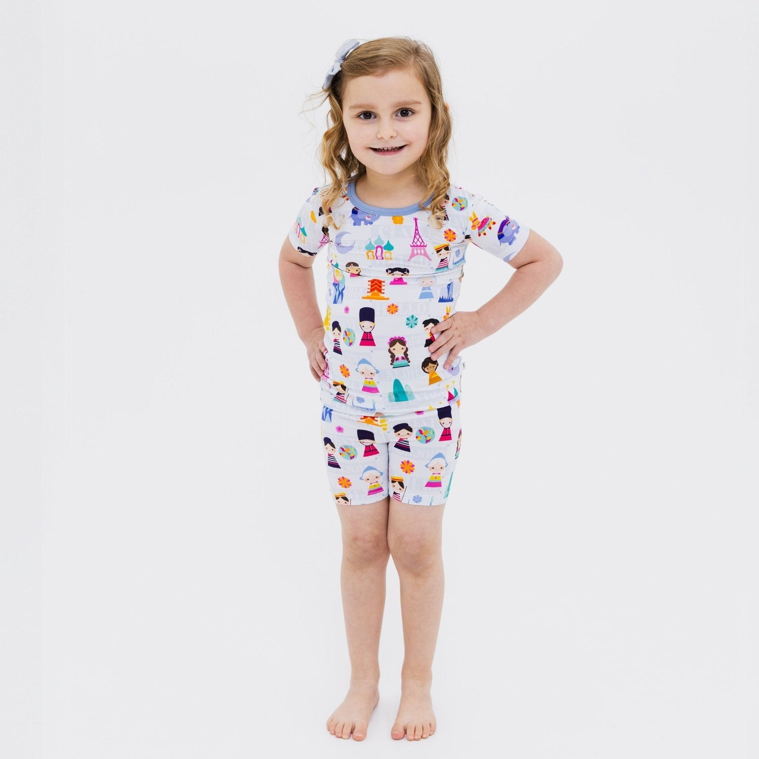 Bam & Stitch Children of the World Short Sleeve Pajamas - 