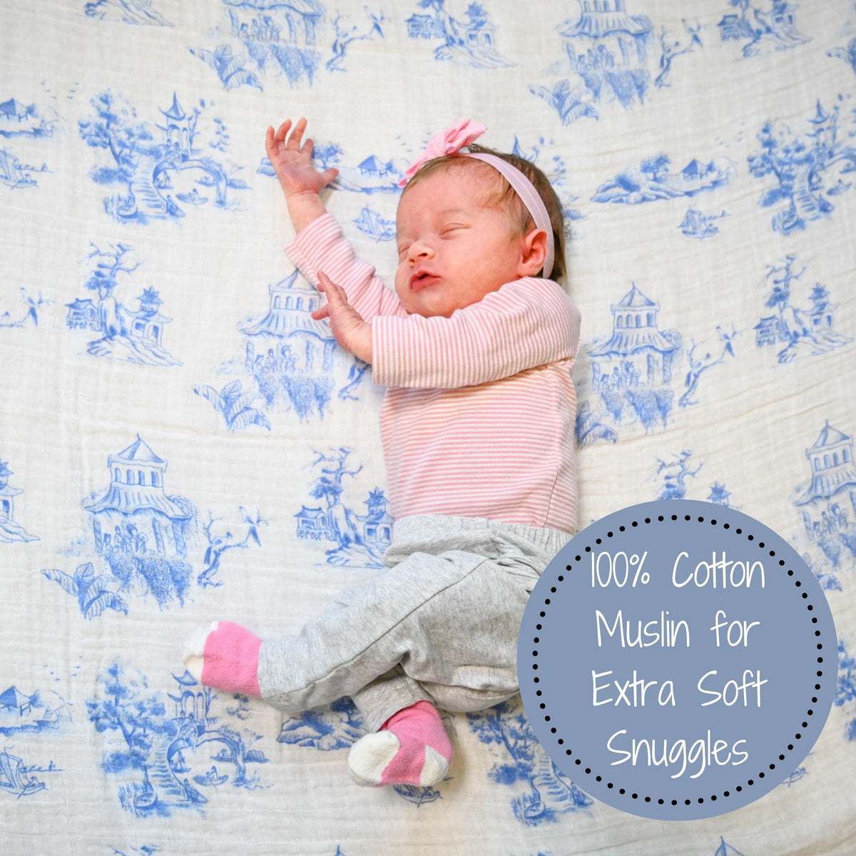 LollyBanks Chinoiserie Swaddle BlanketEveretts Place